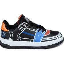 Jump 28129 Siyah - Royal Mavi Üniseks Çocuk Sneaker Günlük Spor Ayakkabı