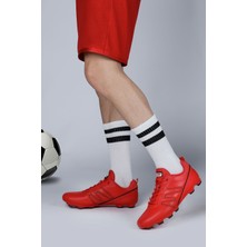 Jump 28524 Kırmızı Çim Halı Saha Krampon Futbol Ayakkabısı