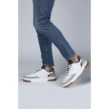 Jump 28662 Beyaz - Gri Erkek Sneaker Günlük Spor Ayakkabı