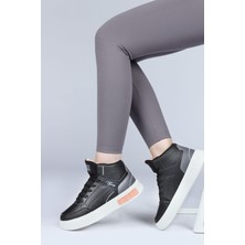 Jump 28756 Yüksek Bilekli Siyah Kadın Sneaker Günlük Spor Ayakkabı