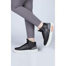 Jump 28756 Yüksek Bilekli Siyah Kadın Sneaker Günlük Spor Ayakkabı