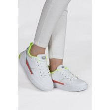 Jump 27792 Beyaz - Neon Yeşil Kadın Sneaker Günlük Spor Ayakkabı