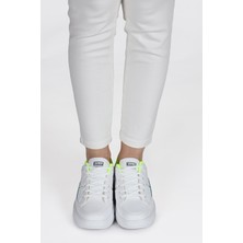 Jump 27792 Beyaz - Neon Yeşil Kadın Sneaker Günlük Spor Ayakkabı