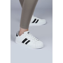 Jump 28787 Beyaz - Siyah Kadın Sneaker Günlük Spor Ayakkabı