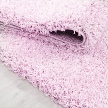 Carpettex Yüksek Tüylü 30 mm Hav Yüksekliğinde Düz Pembe Renkli Shaggy Halı