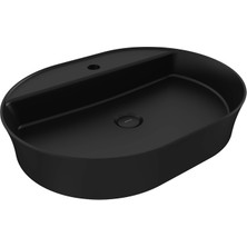 Bocchi Sottile Slim Line 1600-001-0126 Oval Tezgah Üstü Batarya Banklı Lavabo 60*45 cm