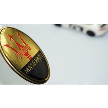 Dk Tuning Ön Kaput Gold Mavi Vidalı Logo Arma Maserati Ile Uyumlu