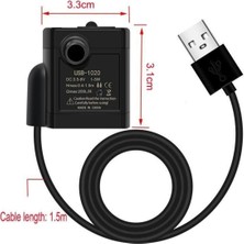 Mediterian USB Mini Akvaryum 3.5/9V 1-3W Dalgıç Su Pompası