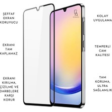 Coolacs Samsung Galaxy A25 ile Uyumlu Telefon Kılıfı ve 5d Tam Kaplayan Cam Ekran Koruyucu