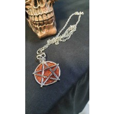 Dükkan Design Skull Pentagram Gothic Kolye