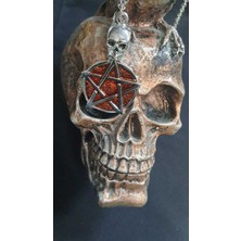 Dükkan Design Skull Pentagram Gothic Kolye