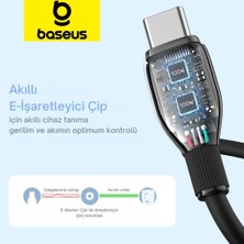 Baseus Super Akıllı Şarj Kopmaz 1.2mt 100W Type-C to Type-C Şarj Kablosu Huawei Samsung Laptop Macbook Şarj Kablosu
