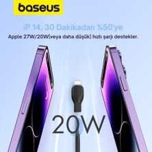 Baseus Akım Korumalı Ultra Hızlı 1.2mt 20W Type-C Iphone Şarj Kablo Iphone 11 12 13 14 Pro Max Şarj