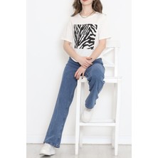 Öypiko Panel Baskılı Pamuk T-Shirt Siyah - 873.1019.