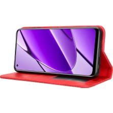 LRtools Realme 11 4g Retro Pu Deri Stand Telefon Kılıfı (Yurt Dışından)