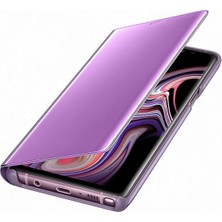 Nettech Xiaomi Mi 9 Uyumlu Clear View Aynalı Kapaklı Kılıf - Mürdüm