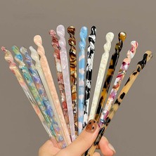 Mingjin Shop2 No.8 Boyutu Vintage Çin Tarzı Saç Sopa Kadın Kızlar Için Moda Asetat Çubuk Şekilli Saç cl Takı Saç Aksesuarları (Yurt Dışından)