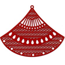 Mingjin Shop2 No.3 Boyutu Fan Şeklinde Içi Boş Telkari Damgalama Kolye Renkli Telkari Boyalı Takılar Dıy Takı Bulma Aksesuarları Için 5X4CM (Yurt Dışından)