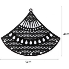 Mingjin Shop2 No.3 Boyutu Fan Şeklinde Içi Boş Telkari Damgalama Kolye Renkli Telkari Boyalı Takılar Dıy Takı Bulma Aksesuarları Için 5X4CM (Yurt Dışından)
