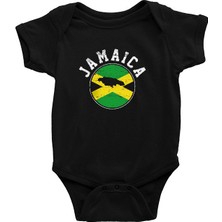 Darkhane Jamaika Siyah Unisex Bebek Body - Zıbın