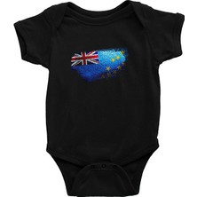 Darkhane Tuvalu Siyah Unisex Bebek Body - Zıbın