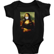 Darkhane Mona Lisa Siyah Unisex Bebek Body - Zıbın