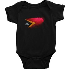 Darkhane Doğu Timor - East Timor Siyah Unisex Bebek Body - Zıbın