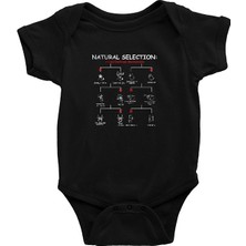 Darkhane Doğal Seleksiyon Siyah Unisex Bebek Body - Zıbın