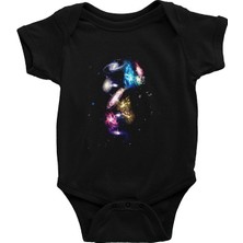 Darkhane Galaksi Siyah Unisex Bebek Body - Zıbın