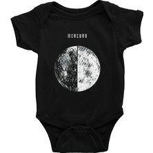 Darkhane Merkür Siyah Unisex Bebek Body - Zıbın