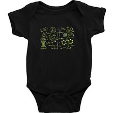 Darkhane Kimya Atomlar Siyah Unisex Bebek Body - Zıbın