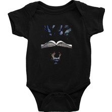 Darkhane Kreatif Kitap Tasarım Siyah Unisex Bebek Body - Zıbın