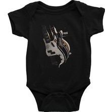 Darkhane Elektro Gitar Siyah Unisex Bebek Body - Zıbın