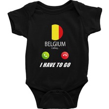 Darkhane Belçika Siyah Unisex Bebek Body - Zıbın