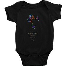 Darkhane Psilosibin Siyah Unisex Bebek Body - Zıbın