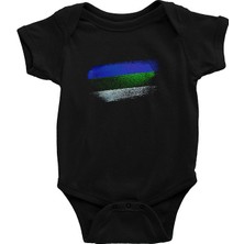 Darkhane Komi Cumhuriyeti - Komi Republic Siyah Unisex Bebek Body - Zıbın