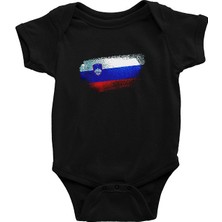 Darkhane Slovenya - Slovenia Siyah Unisex Bebek Body - Zıbın