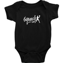Darkhane Squash Siyah Unisex Bebek Body - Zıbın