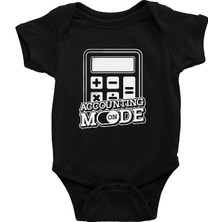 Darkhane Muhasebeci Siyah Unisex Bebek Body - Zıbın