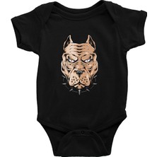 Darkhane Pitbull Siyah Unisex Bebek Body - Zıbın