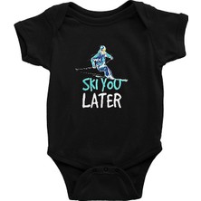 Darkhane Kayak Siyah Unisex Bebek Body - Zıbın