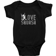 Darkhane Squash Siyah Unisex Bebek Body - Zıbın