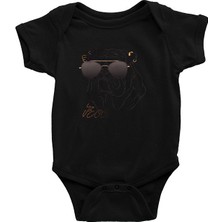 Darkhane Cool Buldog Siyah Unisex Bebek Body - Zıbın