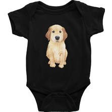 Darkhane Şirin Golden Retriever Siyah Unisex Bebek Body - Zıbın