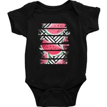 Darkhane Karpuz Siyah Unisex Bebek Body - Zıbın