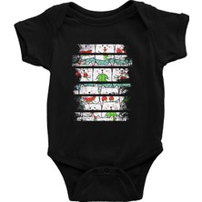 Darkhane Karpuz Yiyen Kedicikler Siyah Unisex Bebek Body - Zıbın