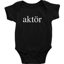 Darkhane Aktör Siyah Unisex Bebek Body - Zıbın