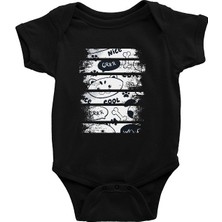 Darkhane Grrr Woof Sevimli Köpek Siyah Unisex Bebek Body - Zıbın