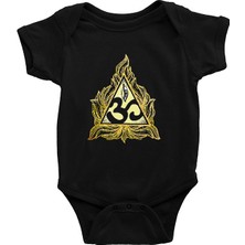 Darkhane Om Siyah Unisex Bebek Body - Zıbın