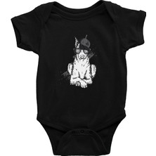 Darkhane Karizmatik Doberman Siyah Unisex Bebek Body - Zıbın